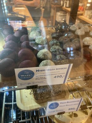 Raw vegan chocolates  at Madal Cafe in Budapest