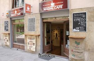 the entrance at Madal Cafe in Budapest