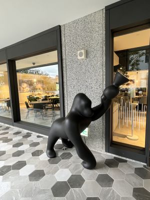 Koko, a gorilla at the Gorilla Foundation in the U.S. known for her ability to use sign language, urged for urgent action to save and protect the Earth in 2015.  at Dandelion 常不輕 關渡店 in Taipei