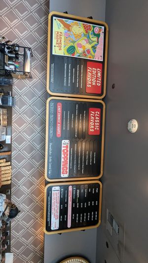 Menu at Salt & Straw in Vancouver
