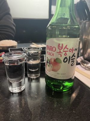 No meal is complete without soju  at Master Kim's Korean BBQ  in Las Vegas