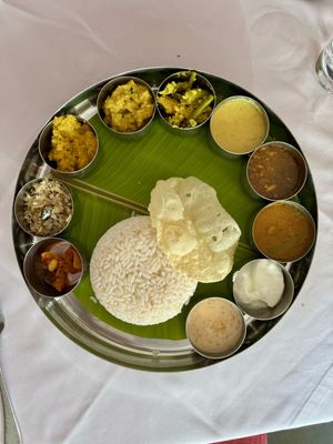 Veg Kerala thali  at Malabar Junction in Kochi