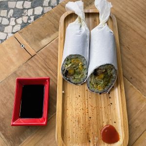 Edamame burrito at Cultivate  in Lisbon