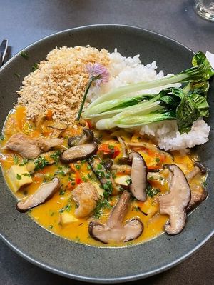 Lion's main and shiitake moqueca at Cultivate  in Lisbon