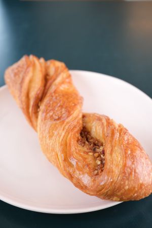 Vegan cinnamon and hazelnut twist at The Artisan Baker in Cheltenham