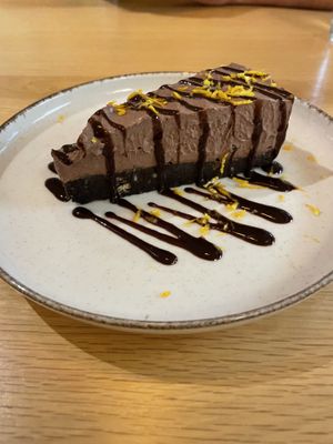 Vegan Chocolate-Orange-Cheesecake 🍰  at Loving Vegan  in Hafnarfjordur