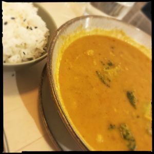 Indian curry…mmm!!  at Loving Vegan  in Hafnarfjordur