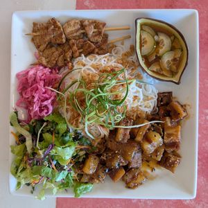 Special dish with vegan bacon at Loving Vegan  in Hafnarfjordur