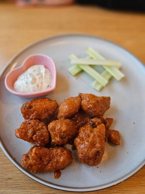 Cauliflower wings at Loving Vegan  in Hafnarfjordur