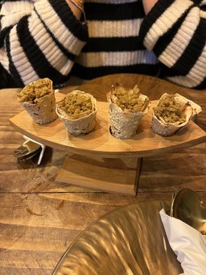 Papadum cornets  at BlendHouse in Utrecht