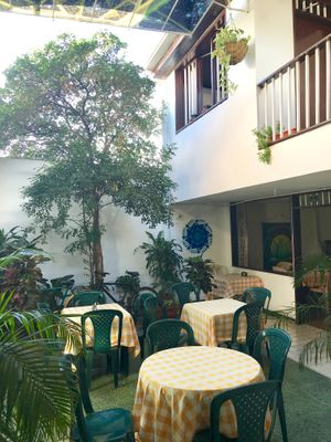 Outdoor patio Prashanti at Prashanti Restaurante y Tienda Naturalista in Neiva