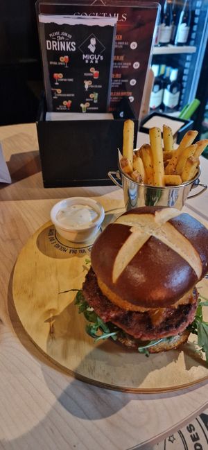 Vegan hamburger   at Migu's Bar in Apulia