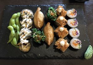 All in one 16pcs sushi 🍱   at SUPE Vegan - George Town in Penang