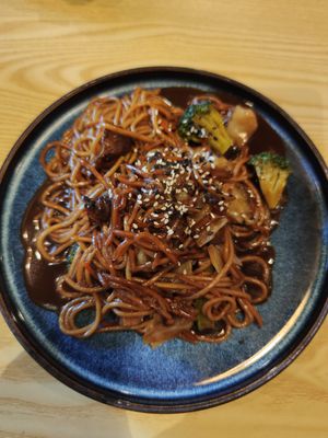 Dry ramen with mushrooms at SUPE Vegan - George Town in Penang