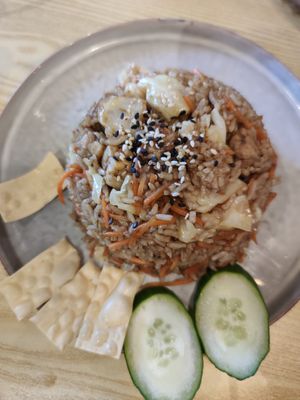 Rice with tempeh at SUPE Vegan - George Town in Penang