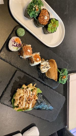 My order. All dishes very beautiful and flavorful   at SUPE Vegan - George Town in Penang