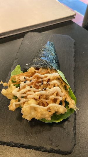 Handroll Tempura. Very crunchy and delicious   at SUPE Vegan - George Town in Penang