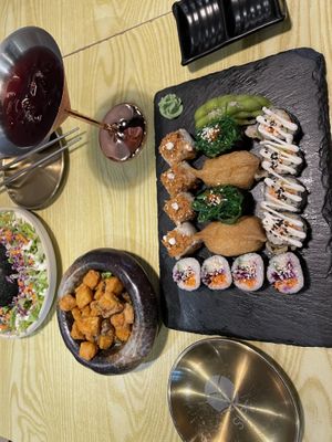 Popcorn mushroom and all in one large  at SUPE Vegan - George Town in Penang