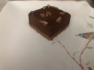 Vegan cake bar (they had three flavors: chocolate,  hazelnut or mango )  at Urban Deli in Savannah