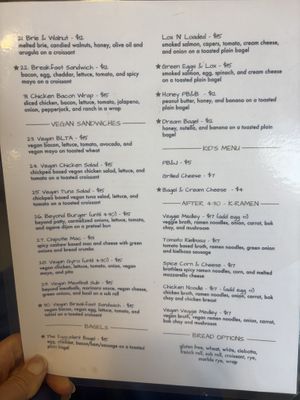 Menu page 2  at Urban Deli in Savannah