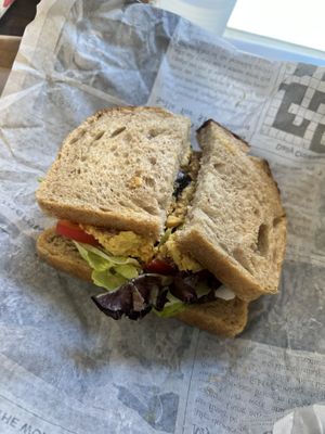 Vegan chicken salad sandwich   at Urban Deli in Savannah