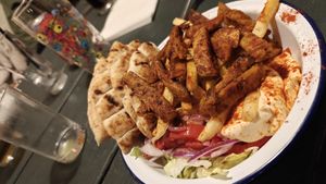 Chkn gyros   at Kargo MKT in Salford