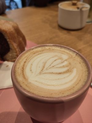 Chai latte at Elias Coffee Shop in Prague