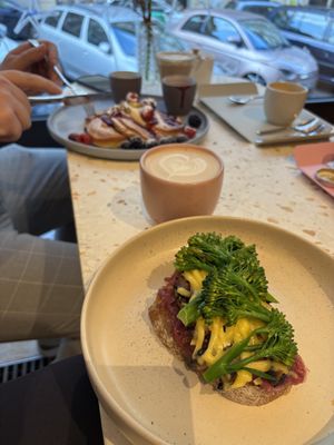 Portobello toast   at Elias Coffee Shop in Prague
