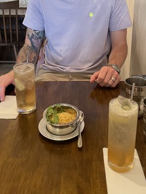 Ginger ale, lemonade and moong dal.  at MALAYALAM - 南インド料理 マリアラム in Naha
