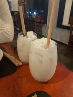 Coconut drinks  at Terra Brasilis in Rio De Janeiro