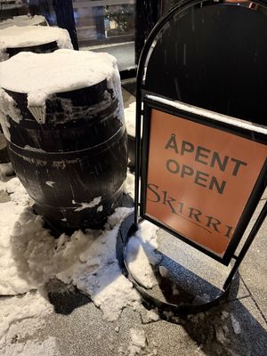 front sign  at Restaurant Skirri in Tromsoe