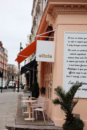 Exterior corner all day cafe, serving speciality coffee, brunch, lunch and dinner (soon) at elixis  in South West London