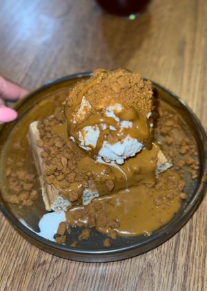 The best vegan ice cream I’ve ever tried yet. The best vegan dessert I’ve had at a restaurant, hands down. There is also a sharer option! at Vegivores  in Bournemouth