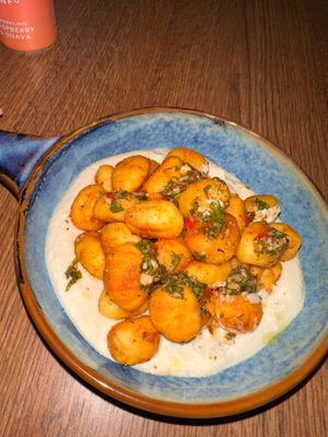 Never tried flavours like this. The gnocchi is on top of the most creamy, tasty sauces I’ve tried yet! Even beats my home recipe for cashew sauce 🥲 at Vegivores  in Bournemouth