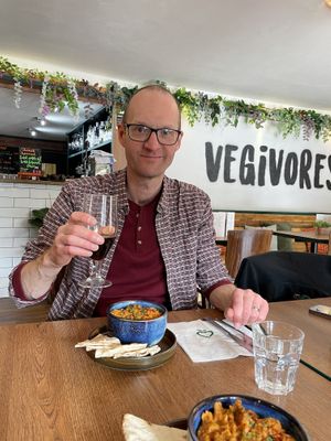 Stew & beer  at Vegivores  in Bournemouth
