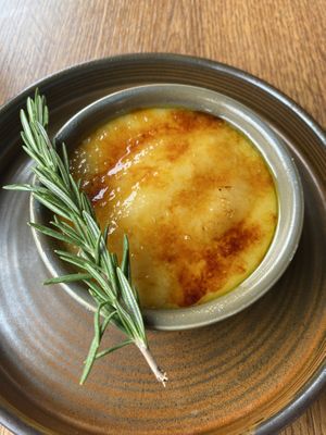 Vegan crème brûlée   at Vegivores  in Bournemouth