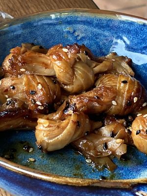 Tofu knots delicious   at Vegivores  in Bournemouth