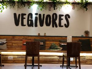 Restaurant interior at Vegivores  in Bournemouth