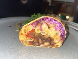 Half of the macarito  at Vegivores  in Bournemouth