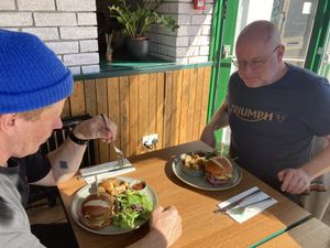 Yummy burgers   at Vegivores  in Bournemouth