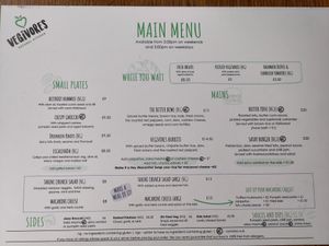 Menu, June 2025 at Vegivores  in Bournemouth