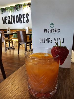 Rum punch at Vegivores  in Bournemouth