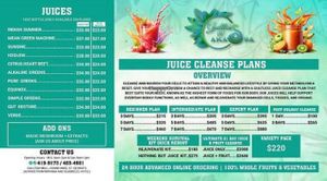 Menu  at Akasha Metaphysical & Vegan Cafe in St Georges