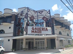 Outside Galleria Mall at Akasha Metaphysical & Vegan Cafe in St Georges