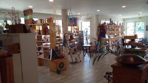 Inside the venue at Akasha Metaphysical & Vegan Cafe in St Georges