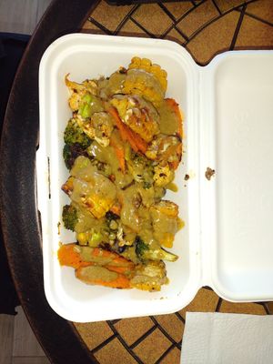 Meal of the day at Akasha Metaphysical & Vegan Cafe in St Georges