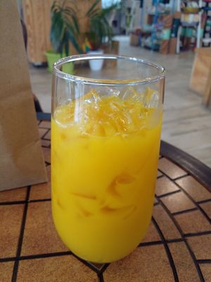 Liquid Sunshine at Akasha Metaphysical & Vegan Cafe in St Georges