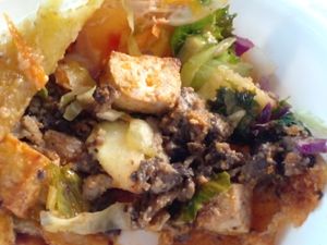 Tofu-Mushroom Veggie Wrap at Akasha Metaphysical & Vegan Cafe in St Georges