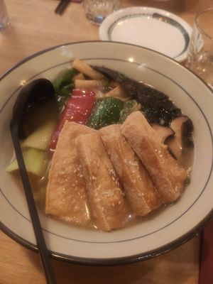 Vegan miso tofu ramen at Takumi Ramen Tonkotsu in Milan