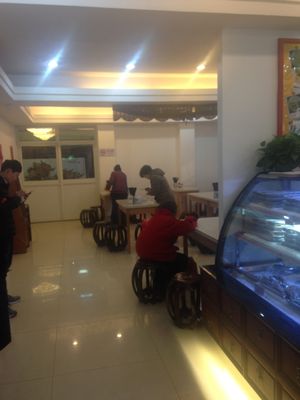 Inside at Jade Buddha Vegetarian 玉佛寺素斋馆 in Shanghai